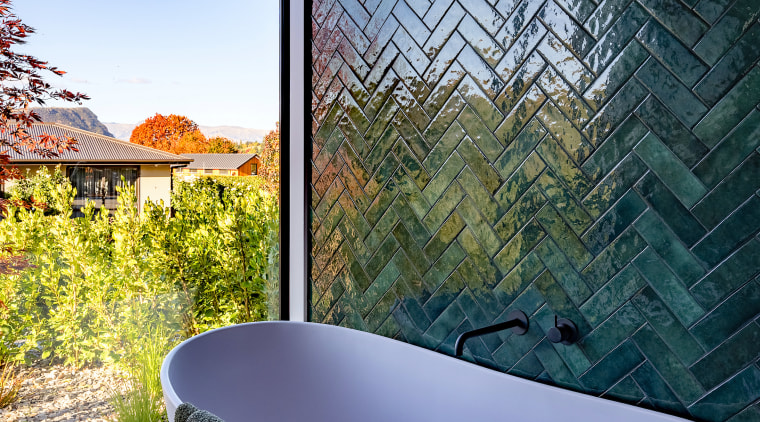 Panes of glass are all that separate bathroom 