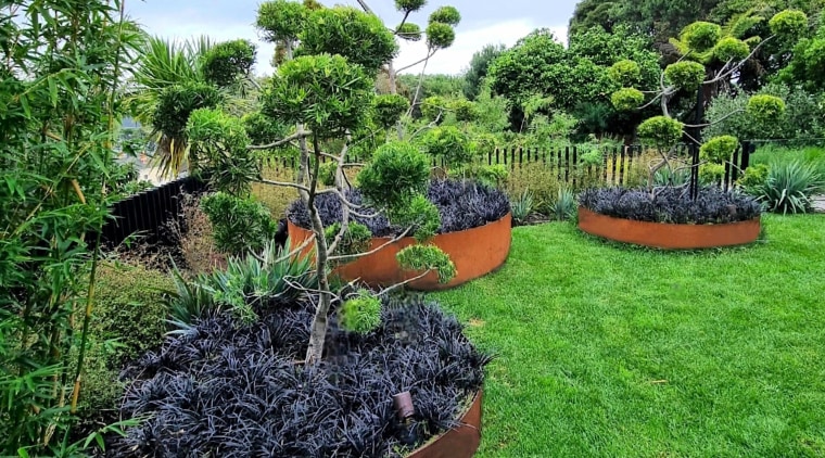 The dynamic shapes of the topiary in the 