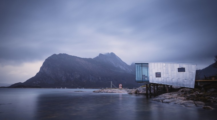 Wave heights, extreme weather conditions and also future atmosphere, atmospheric phenomenon, bay, calm, cloud, coast, coastal and oceanic landforms, dusk, evening, fjord, highland, horizon, house, landscape, mountain, ocean, reflection, sea, sky, sound, water, blue, teal