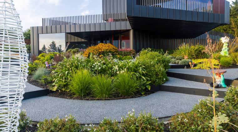 The garden was formed around a home designed 