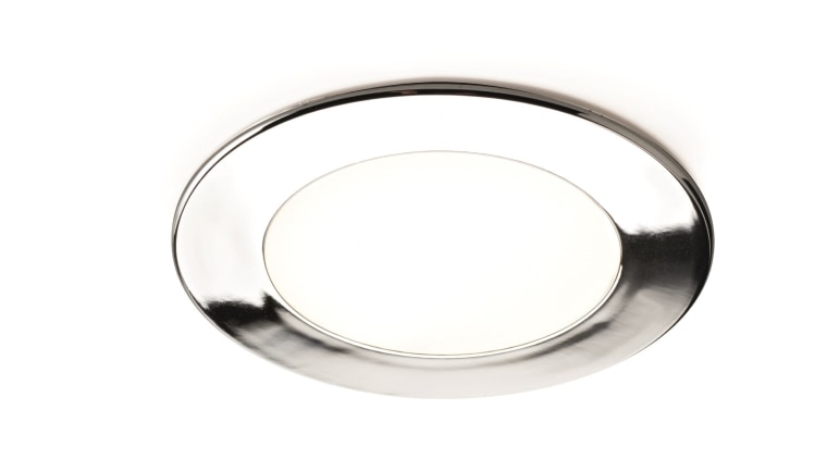 DOMUS LINE Atom 24Vdc Spotlight in Chrome Plated body jewelry, product, silver, tableware, white