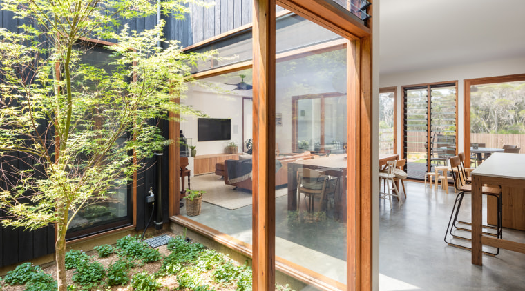 The home's central lung, we mean central courtyard. 