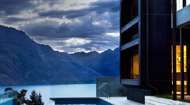 Hillery Taylor Architecture View - architecture | estate architecture, estate, home, house, property, real estate, reflection, sky, swimming pool, water, window, blue, black