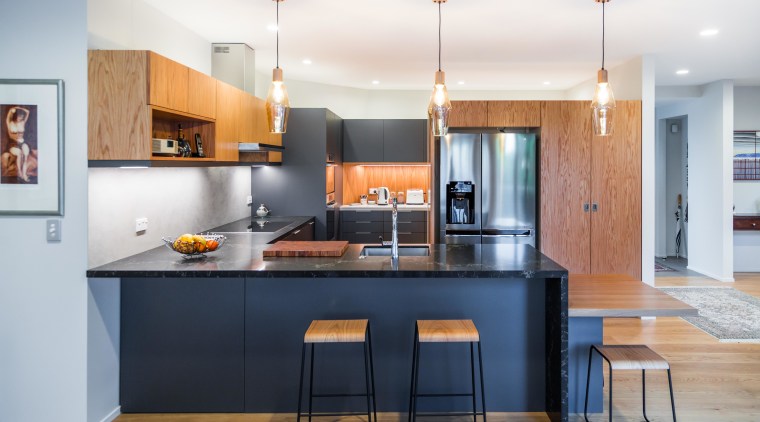 This kitchen was designed by Sang Architects with 