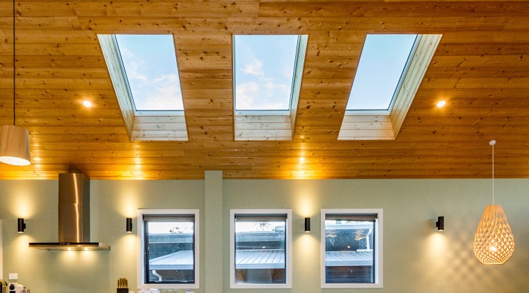 Three skylights add to the natural light enjoyed 