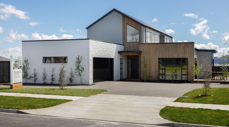 The home includes a large garage, and ample 