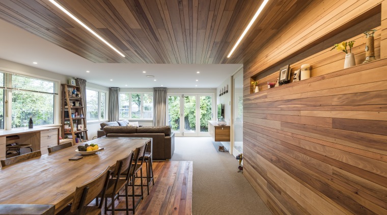 As part of this renovation of a 1950s architecture, timber flooring, Hardie & Thompson, hardwood, home, house, wood flooring, Kitchen, Higham Architecture