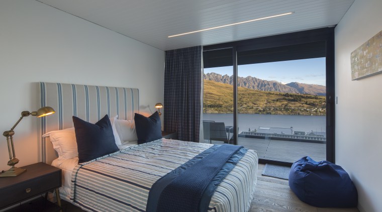 Most rooms in this TIDA winning home by architecture, bedroom, ceiling, interior design, Resene Alabaster