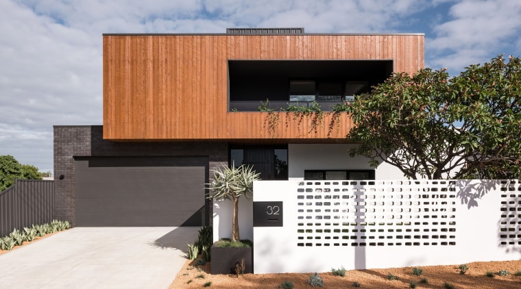 ​​​​​​​Timber cladding, dark brickwork and a painted steel , architecture, design, facade, home, house, residential, timber, Dalecki Design