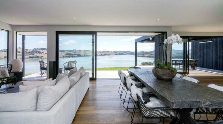 ​​​​​​​Floor-to-near-ceiling windows and sliding doors make the most 