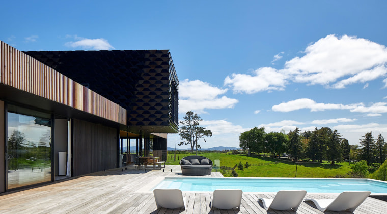 The upstairs box provides a sheltering overhang for 