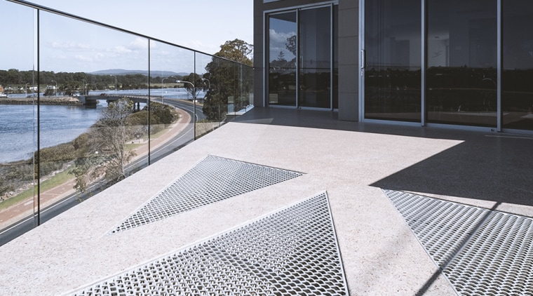 Metal grids in the upper sun deck allow 