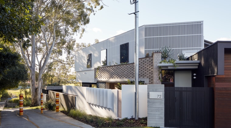 Street view of home with battens introduced on 