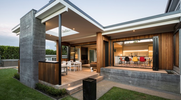 Winner – Creative Arch – 2018 TIDA New architecture, courtyard, estate, home, house, interior design, patio, property, real estate, brown, white