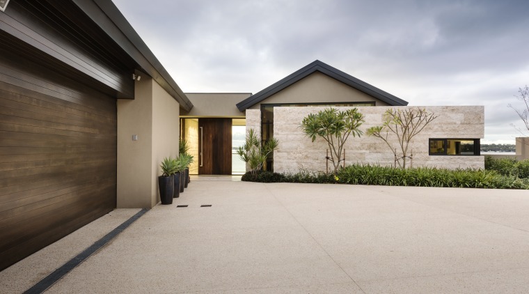 The approach to this home is fairly closed, architecture, building, estate, facade, home, house, property, real estate, residential area, gray