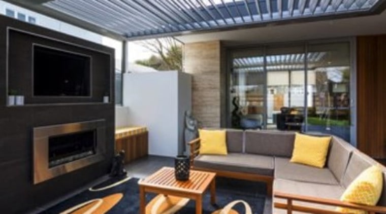 Johnson Couzins Limited View 2 house, interior design, living room, patio, property, real estate, gray, black