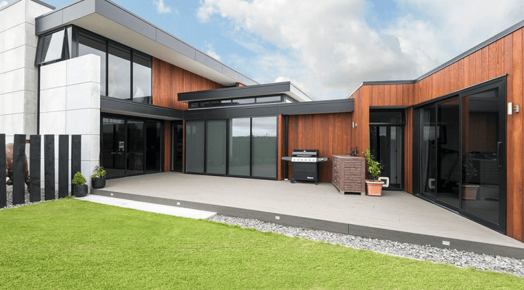 With a strong entertaining and family focus, the architecture, elevation, estate, facade, home, house, property, real estate, residential area, white