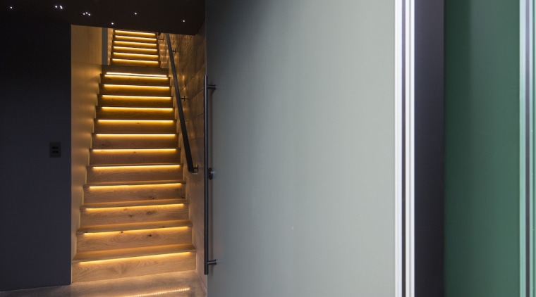 Arrowtown-based Bennie Builders was the only Southern Lakes architecture, daylighting, door, floor, house, interior design, wall, wood, black, gray