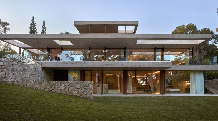 Architect: Ramón Esteve Estudio de Arquitectura architecture, elevation, facade, home, house, property, real estate, residential area, brown