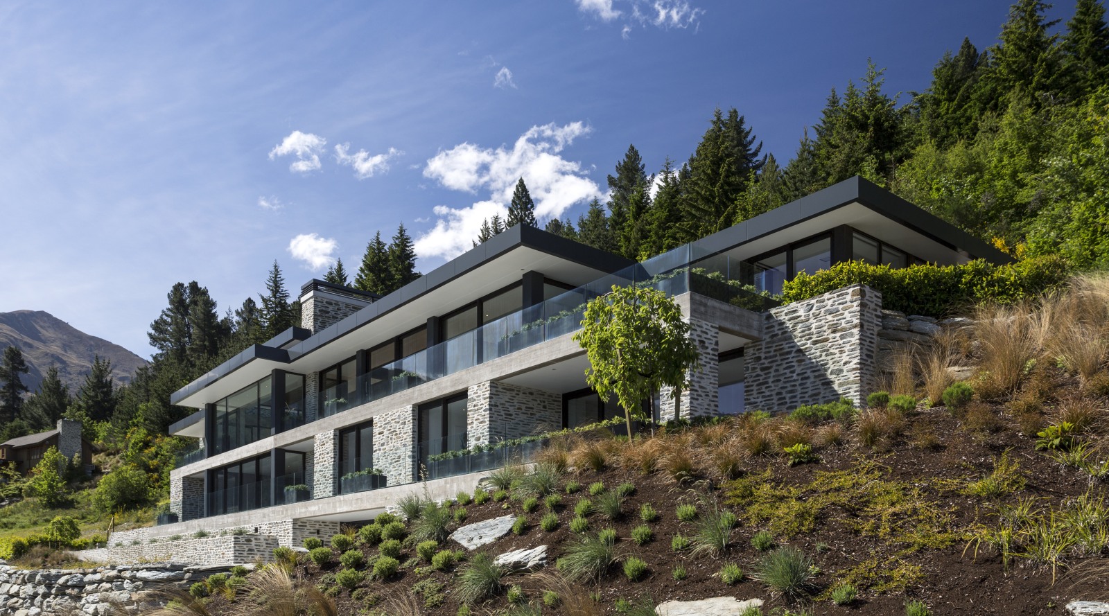 Large House On Difficult Steep Slope Is Partly Dug Trends large-house-on-difficult-steep-slope-is-partly-dug-trends