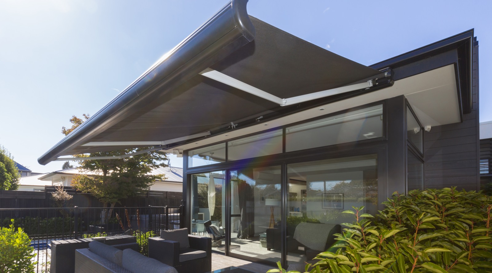 Strong, contemporary designer awnings make more of… Trends