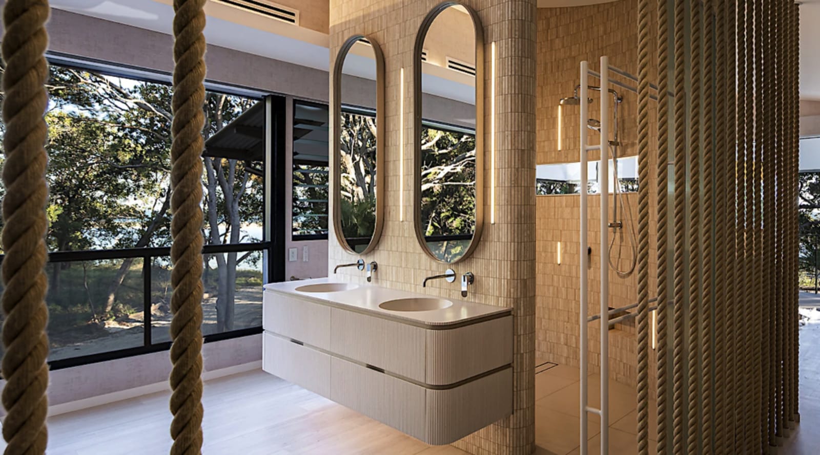 Ropes used as room demarcator | Trends