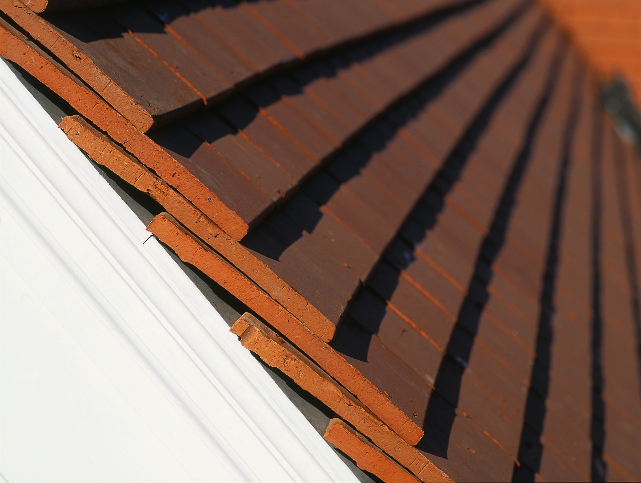 Wunderlich Heritage Shingle roof tiles were triple overlapped daylighting, line, material, roof, wood, wood stain, yellow, brown