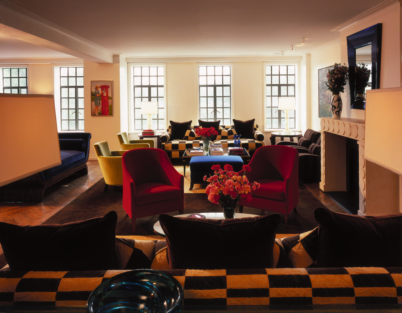 View of the living room area, a black furniture, home, interior design, living room, lobby, room, black