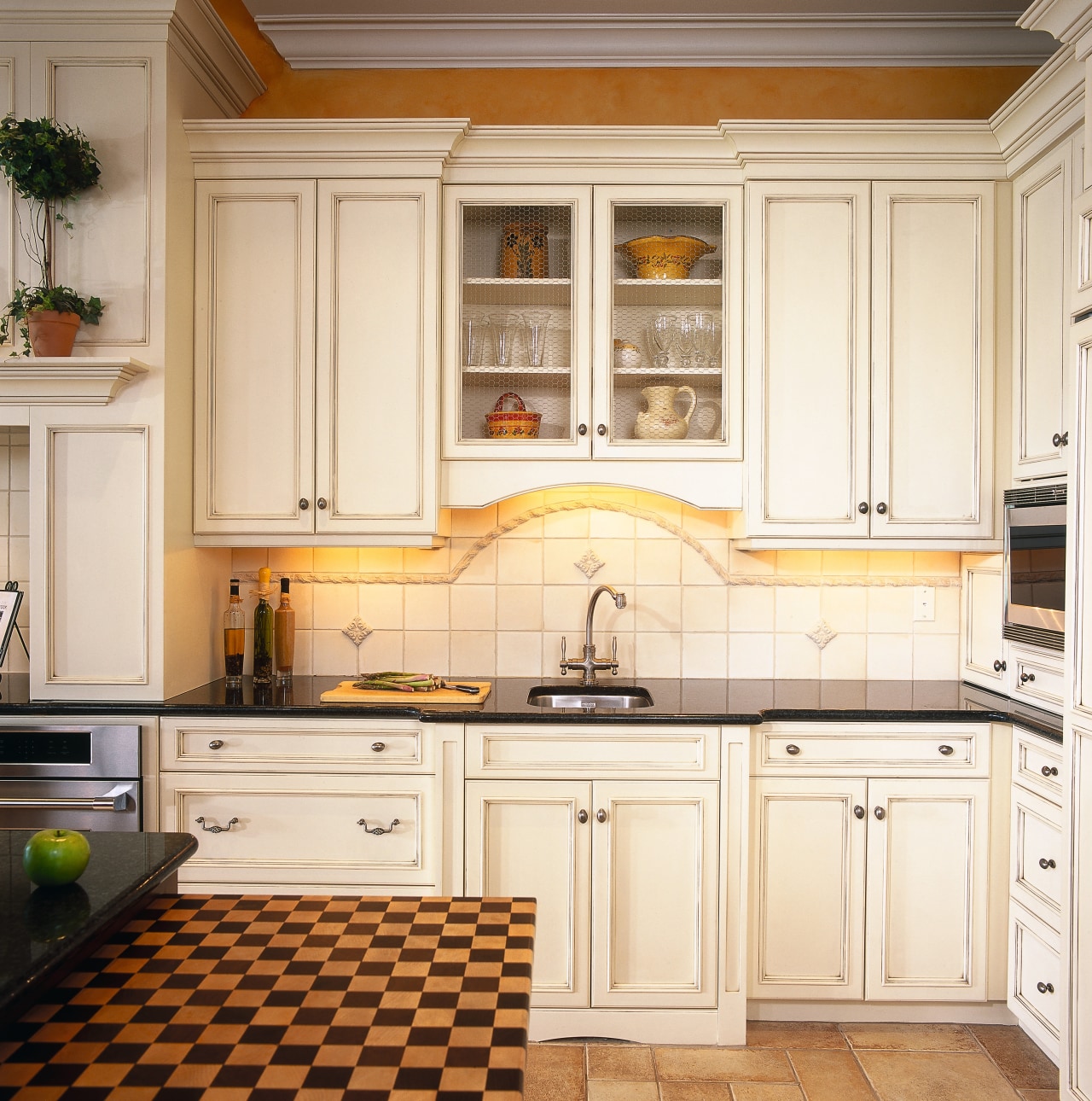 Close view of this area of the kitchen cabinetry, countertop, cuisine classique, floor, interior design, kitchen, room, white