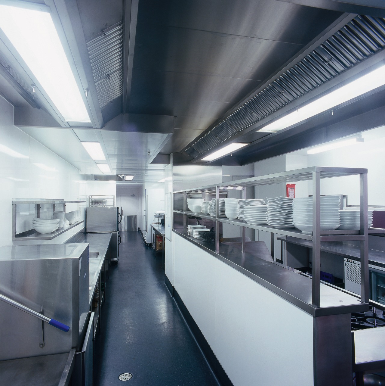 View of this kitchen daylighting, metropolitan area, public transport, structure, train station, gray, black