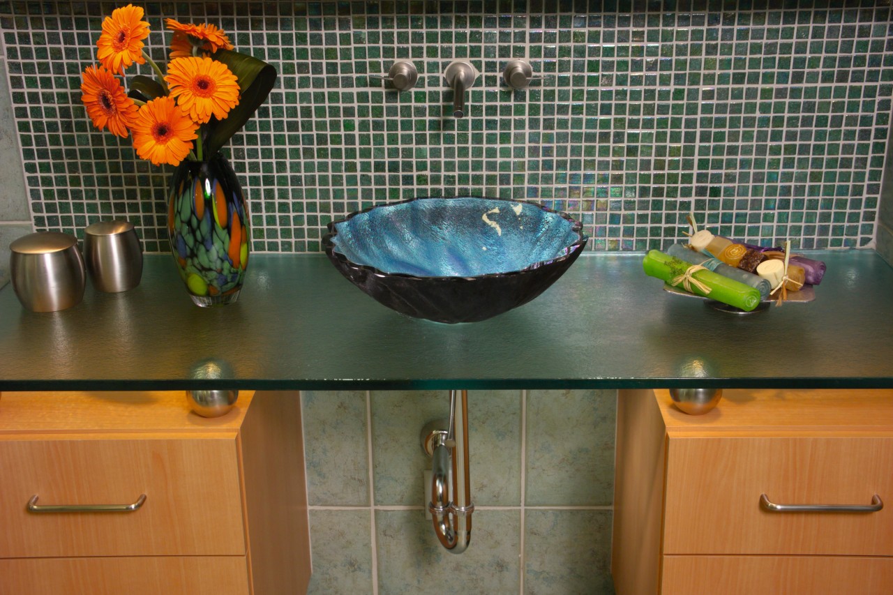 View of the vanity unit bathroom, countertop, flooring, interior design, kitchen, room, sink, tile, brown