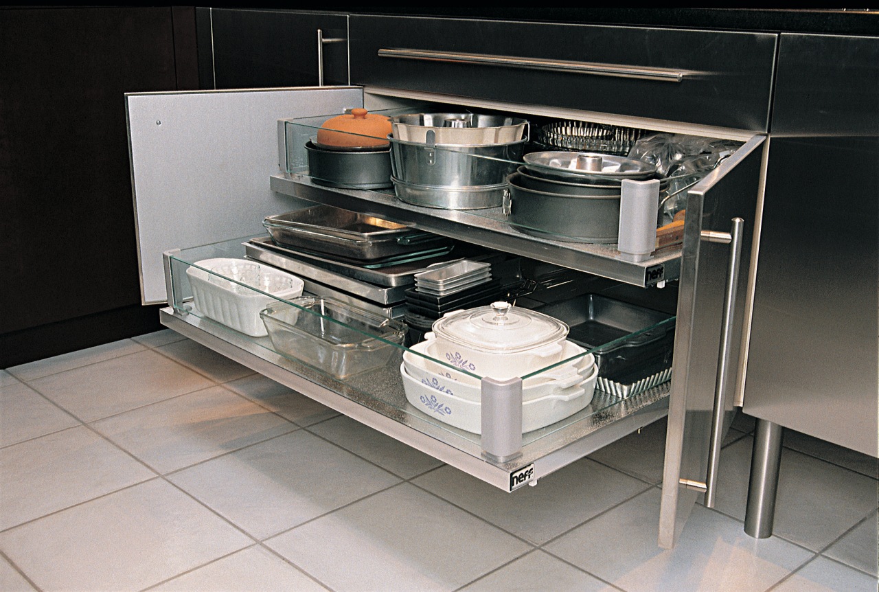 View of the storage unit countertop, furniture, gas stove, home appliance, kitchen, kitchen appliance, kitchen stove, table, gray, black