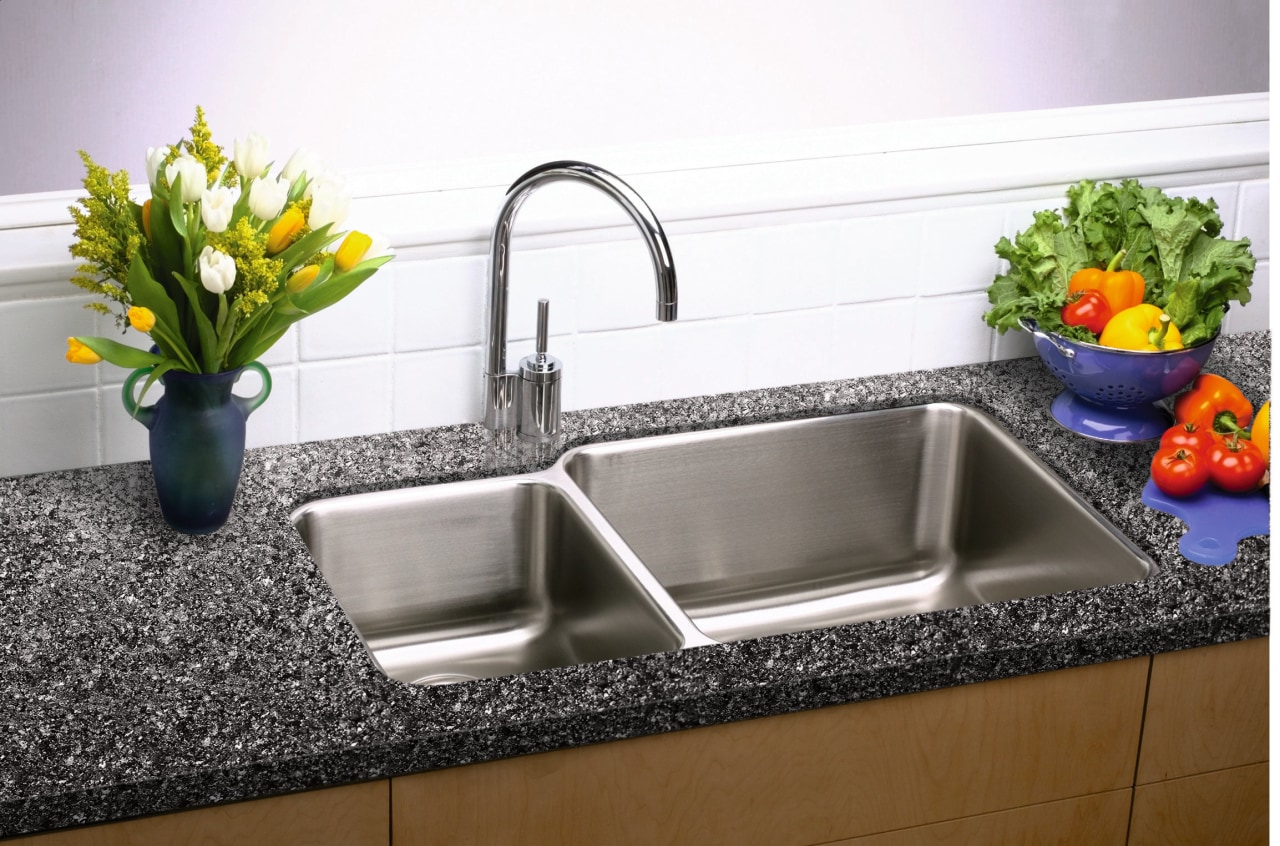 View of this kitchen sink &amp; faucet bathroom sink, countertop, kitchen, plumbing fixture, sink, tap, white