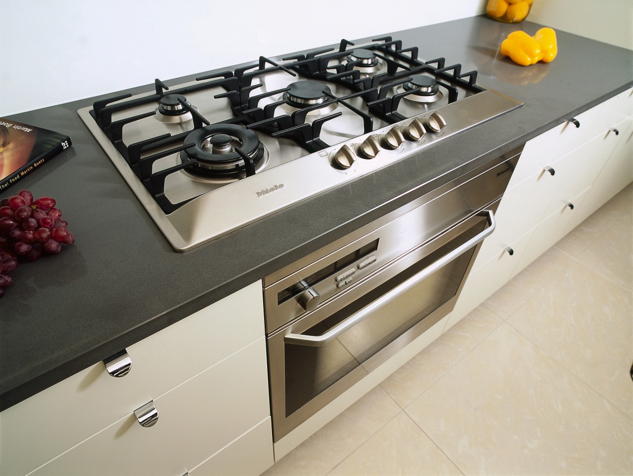 view of oven and cooktop countertop, gas stove, home appliance, kitchen, kitchen stove, gray