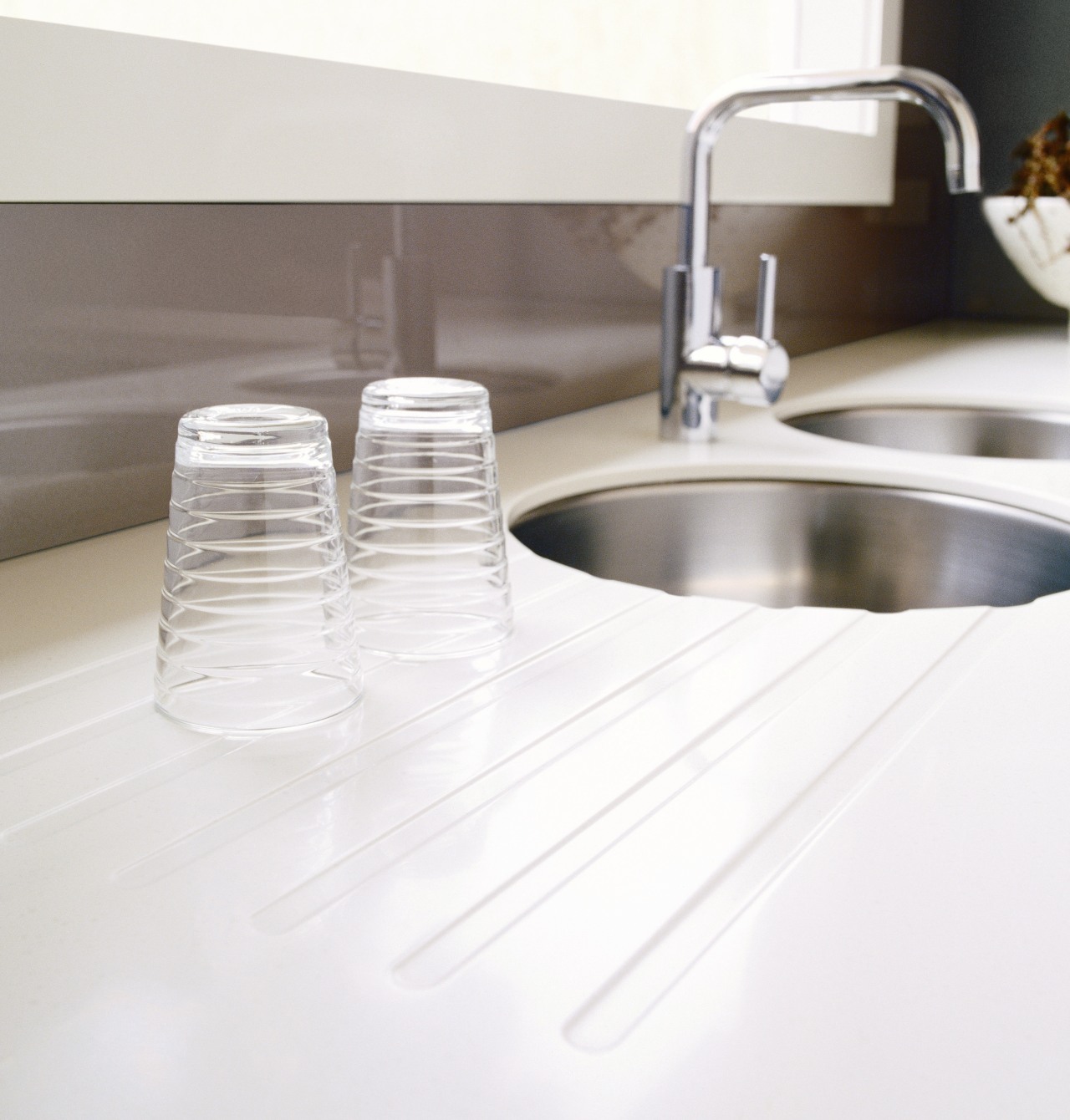 view of the new laminex freestyle benchtop bathroom sink, plumbing fixture, product design, sink, tap, white