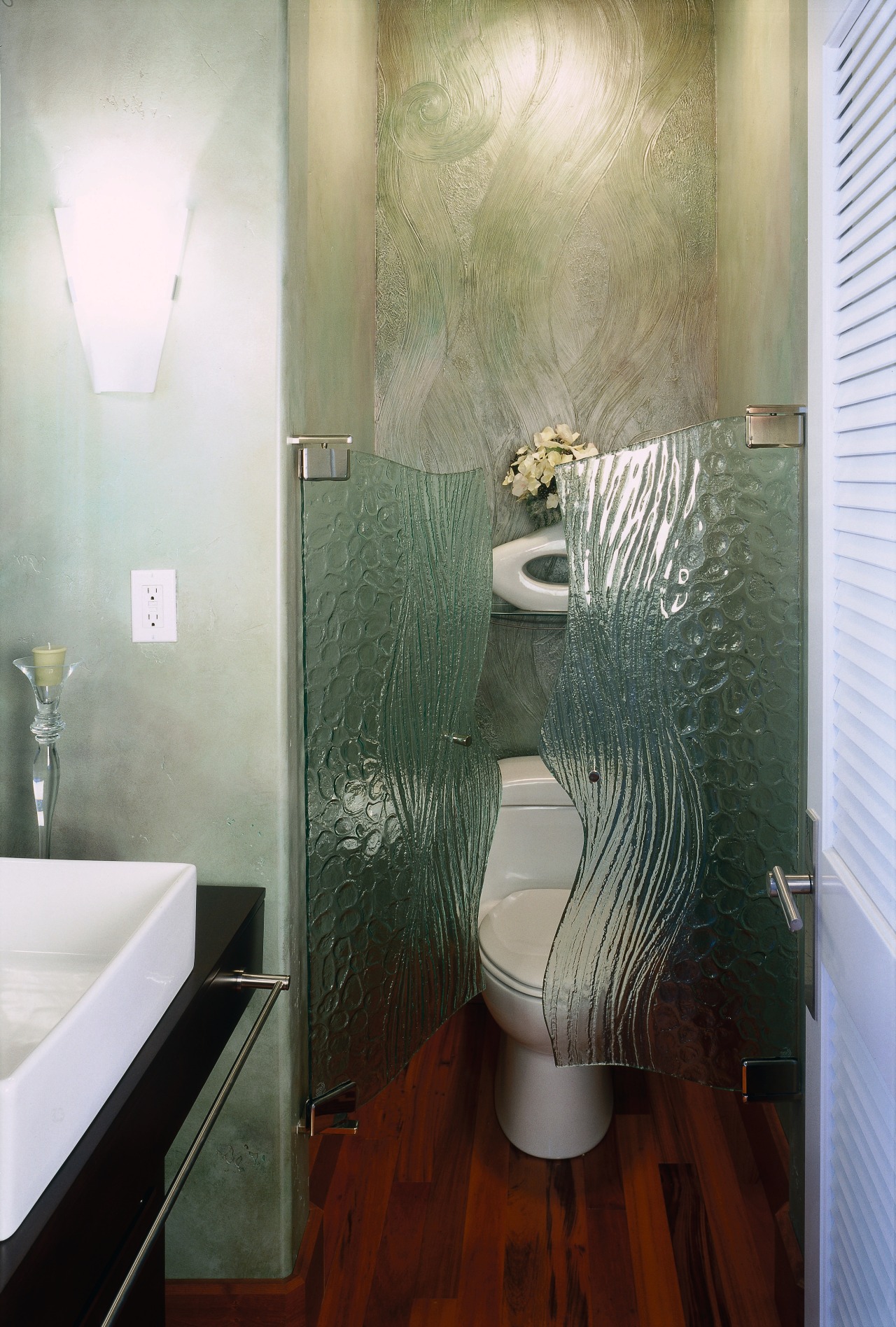 view of the saloon glass door  bluring architecture, bathroom, floor, glass, interior design, plumbing fixture, room, toilet, gray