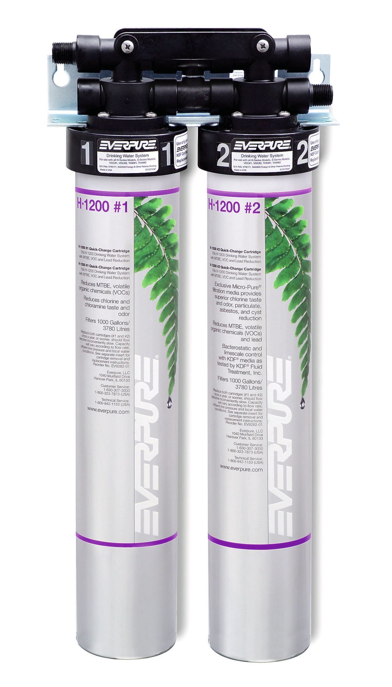 view of the everpure drinking watter system hardware, product, white