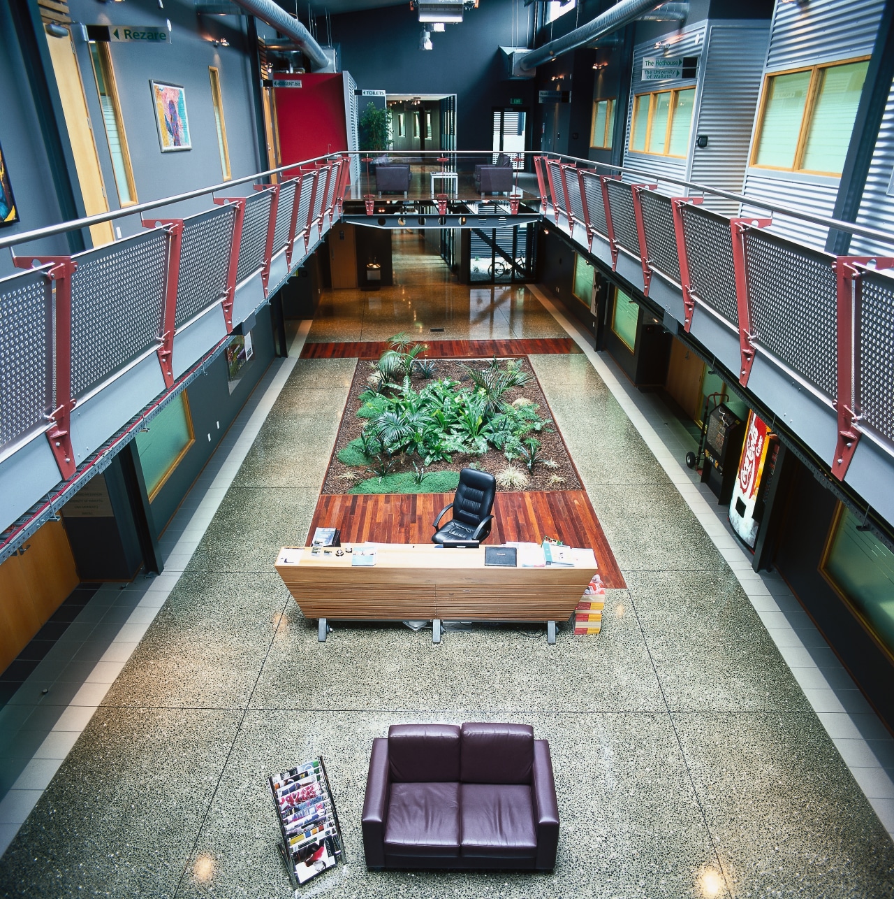 A view of the Waikato Innovation Park. white, black