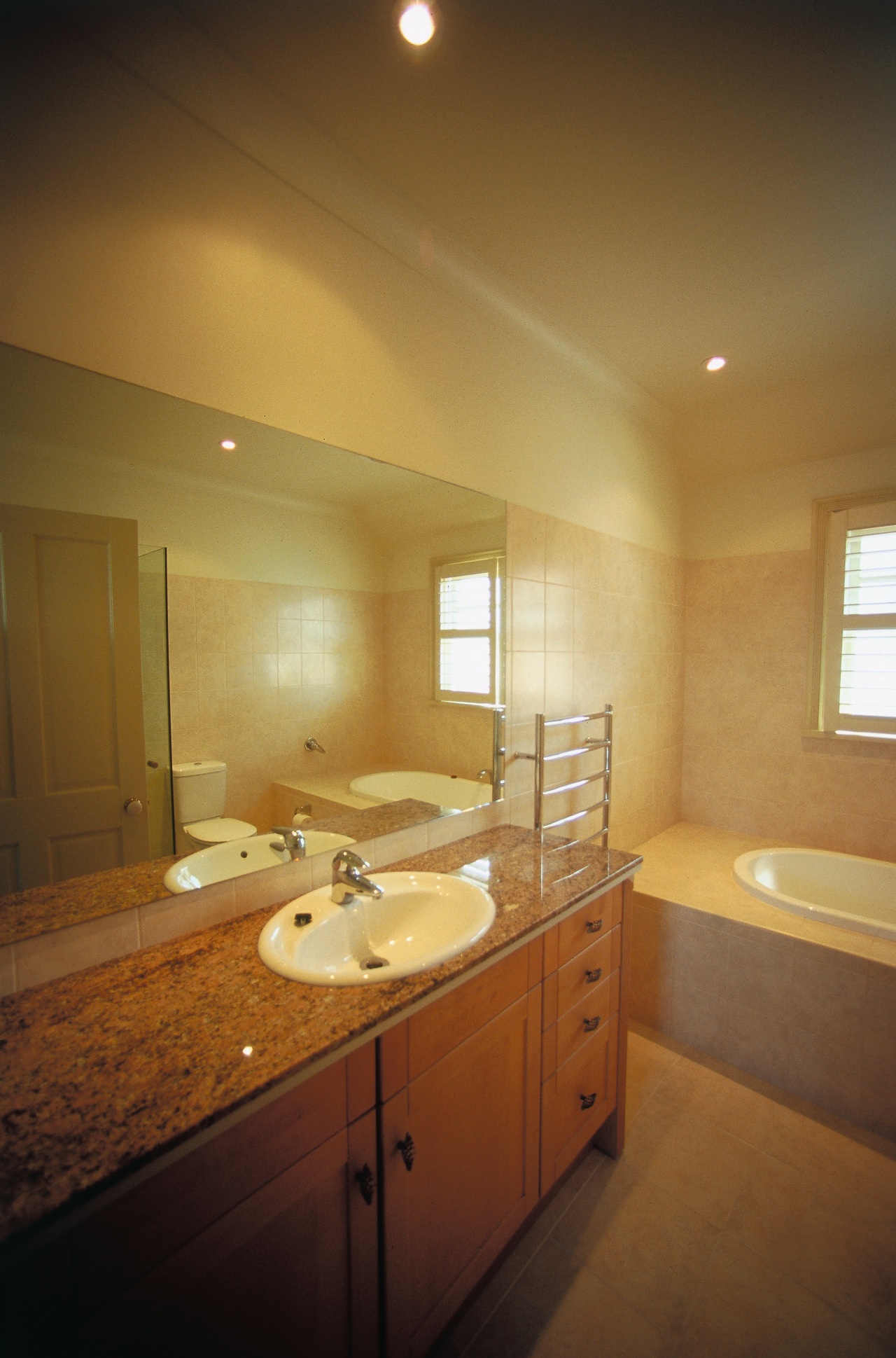 A view of a cottage renovated by Cape architecture, bathroom, ceiling, countertop, daylighting, floor, home, house, interior design, light fixture, lighting, property, real estate, room, sink, wall, wood, brown