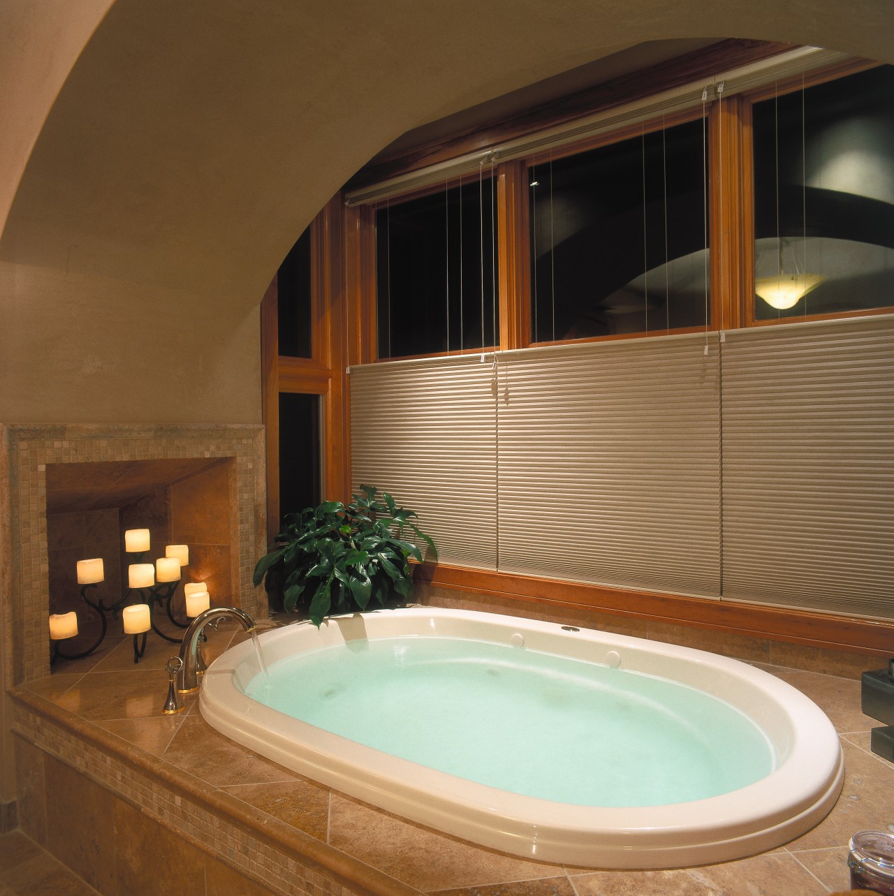 view of this bathrom featuring a noritz tankless architecture, bathroom, bathtub, estate, interior design, jacuzzi, property, room, brown