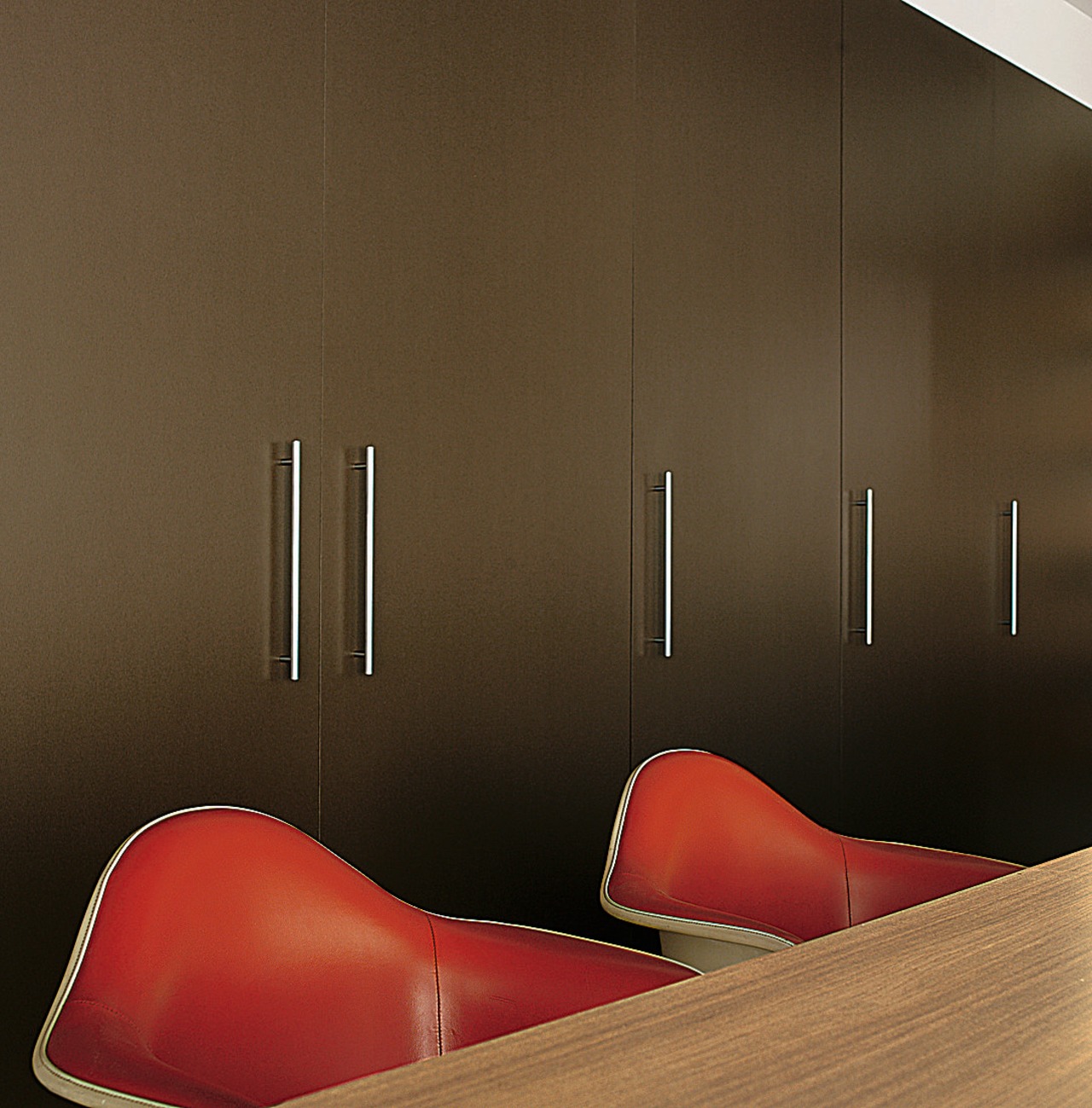 view of this kitchen featuring laminex sublime teak ceiling, floor, furniture, interior design, light fixture, lighting, product design, wall, brown