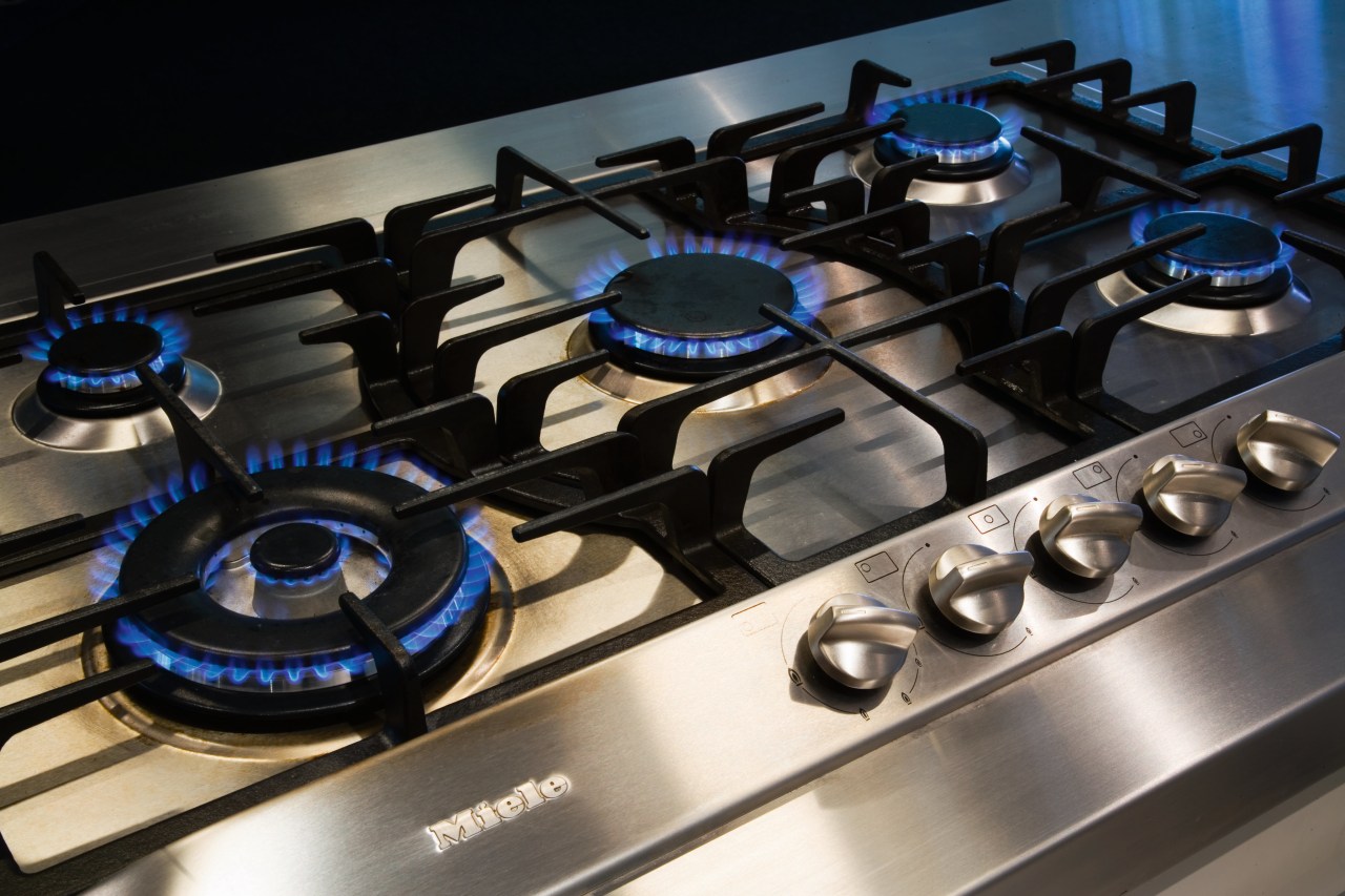 A view of a stainless kitchen by Steelfort electronics, product, black