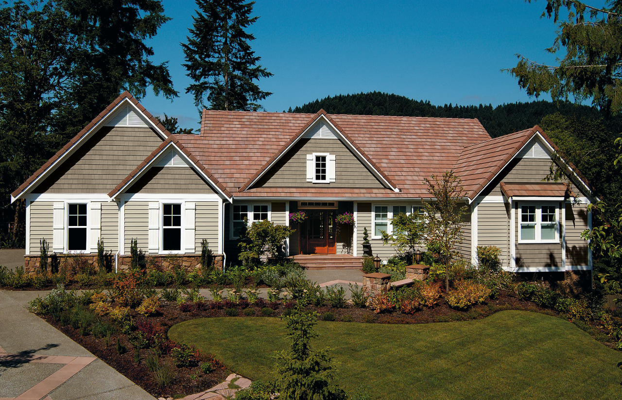 view of this house featuring crane board performance cottage, elevation, estate, facade, farmhouse, home, house, landscape, neighbourhood, property, real estate, residential area, roof, siding, suburb, window, brown, black