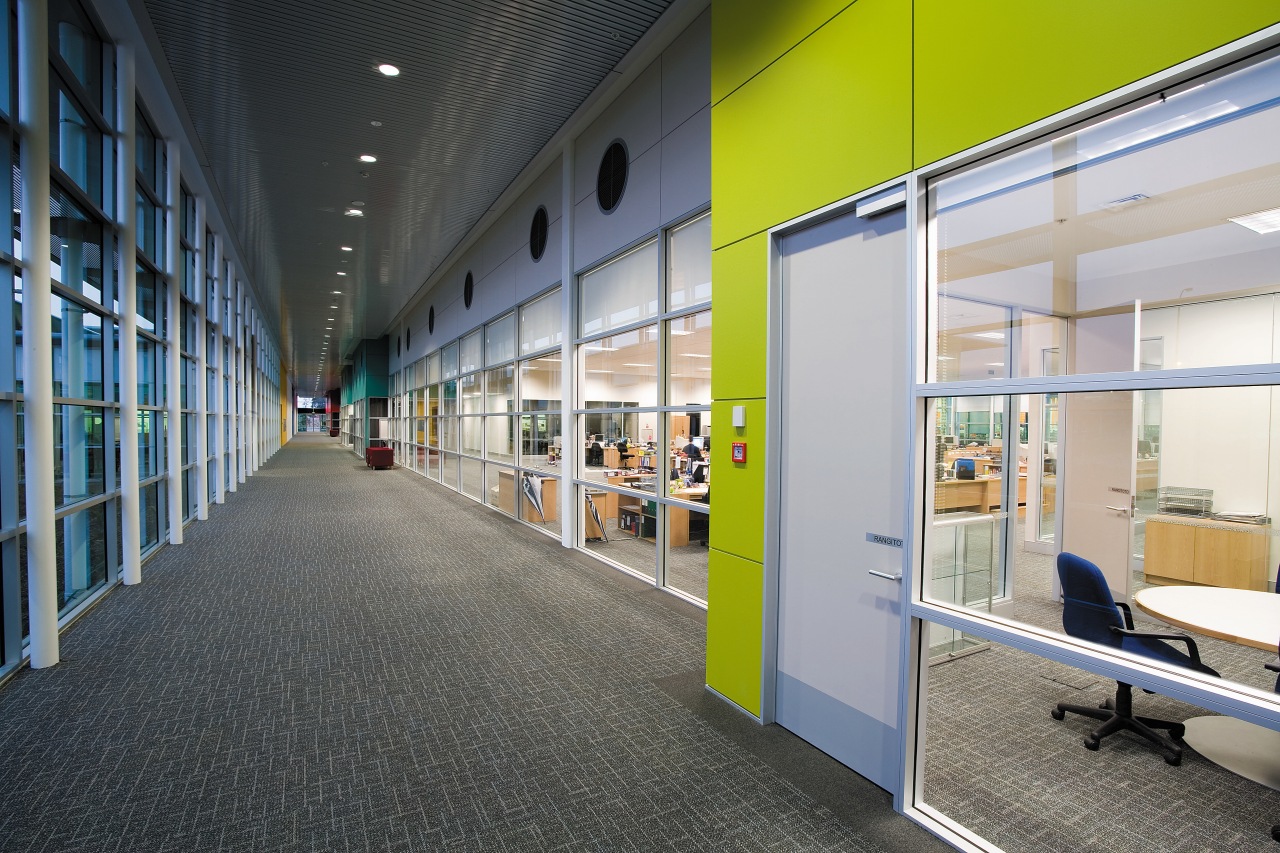 A view of the air conditioning system. architecture, institution, gray, black