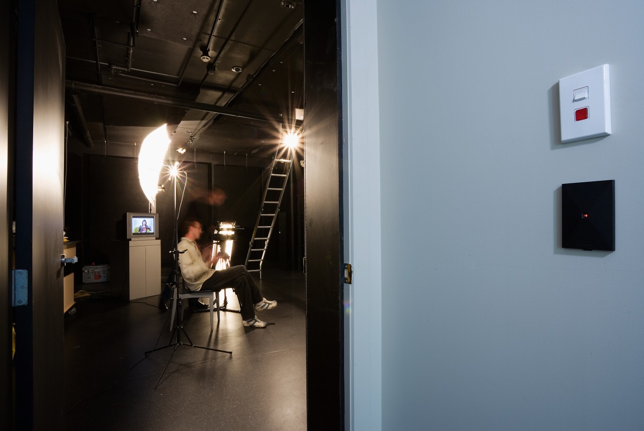 A view of a security system from Integrated exhibition, technology, black, gray