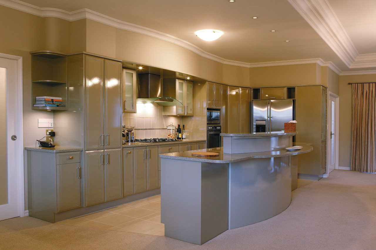 A view of a kitchen by Euro Style cabinetry, ceiling, countertop, home, interior design, kitchen, real estate, room, brown, gray