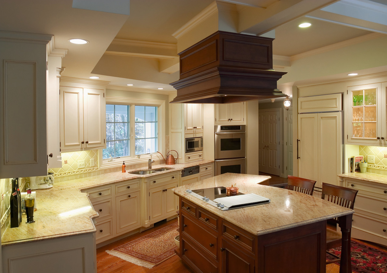 A view of a kitchen by Kitchens By cabinetry, ceiling, countertop, cuisine classique, estate, flooring, hardwood, home, interior design, kitchen, real estate, room, brown