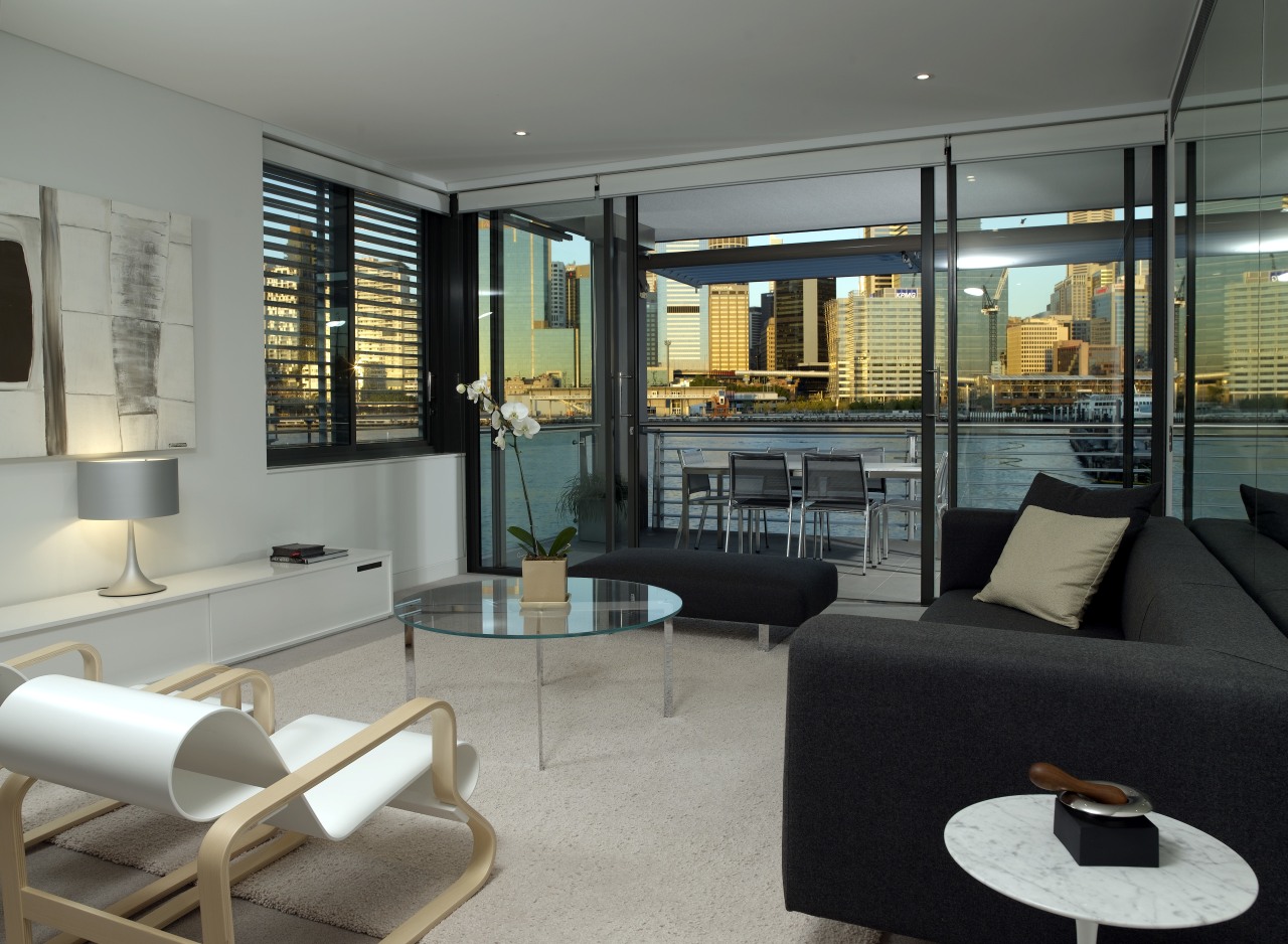 view of the interiorof this saunders wharf apartment interior design, living room, property, real estate, room, gray, black