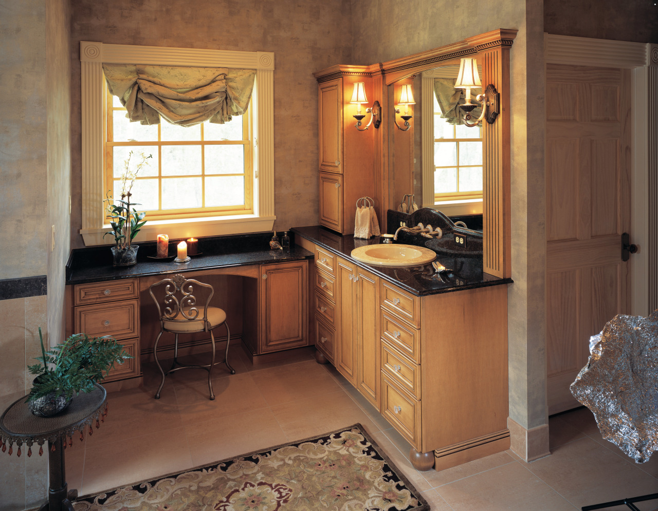 view of the bathroom featuring ARA timber cabinetry cabinetry, countertop, cuisine classique, home, interior design, kitchen, room, brown