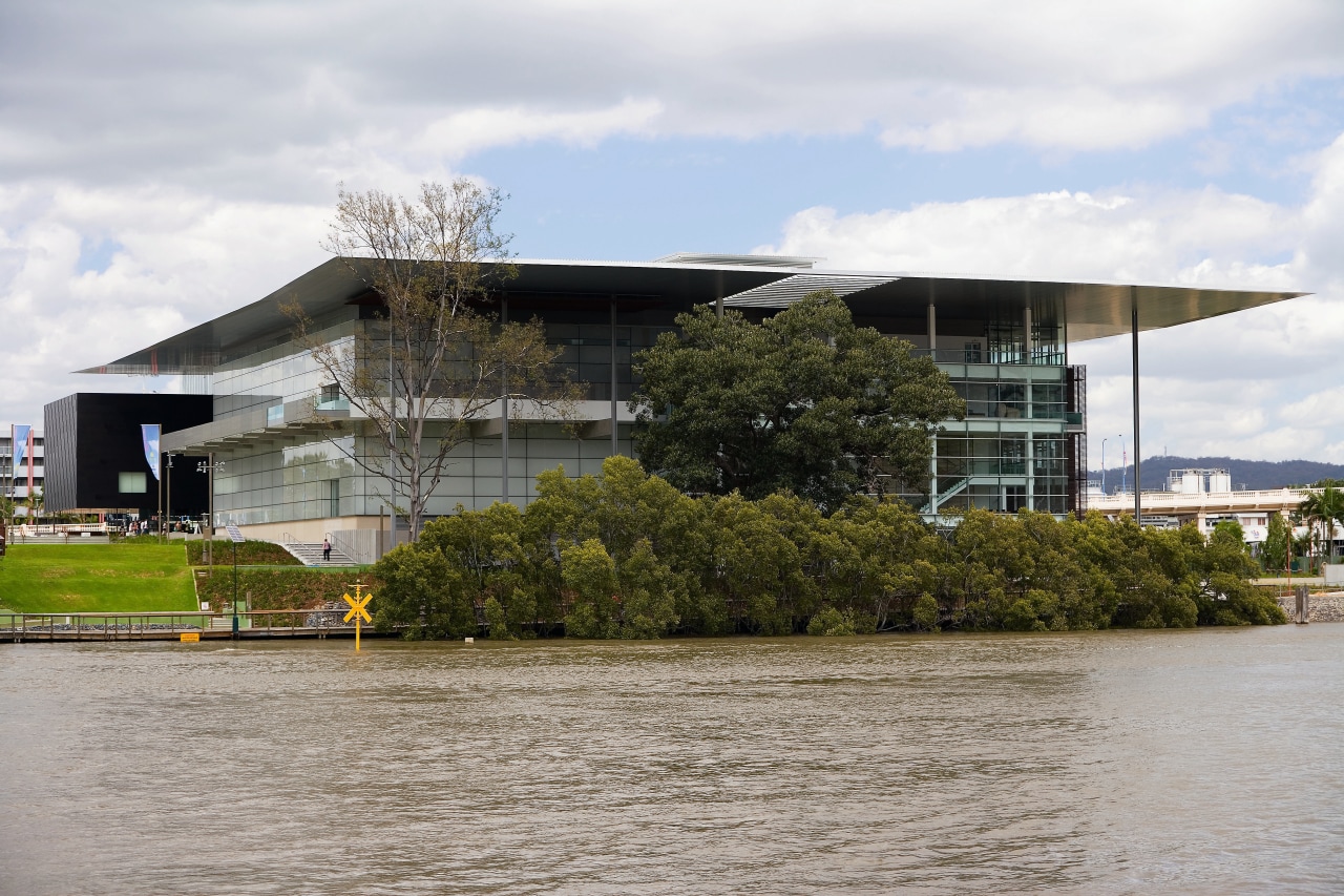 A view of some work by Gay Constructions. architecture, sky, structure, water, waterway, white, gray